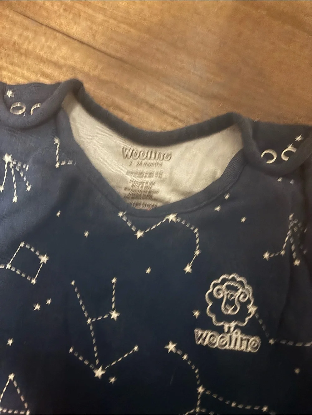 Woolino Navy Constellation Sleep Sack - Picture 2 of 5